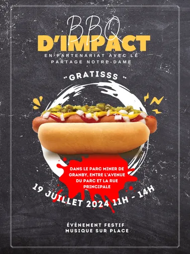 Affiche barbecue d'impact juillet 2024